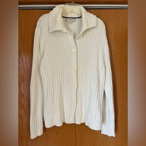Tommy Hilfiger Cream Button-Up Cardigan